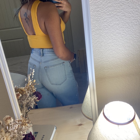 NEVER WORN: Urban Outfitters Orange Cut Out Top - Picture 4 of 7